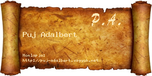 Puj Adalbert névjegykártya